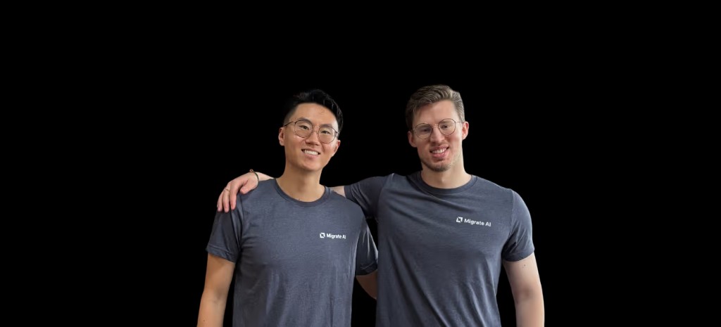 Sean Chun and Vik Makarskyy — Migrate AI founders
